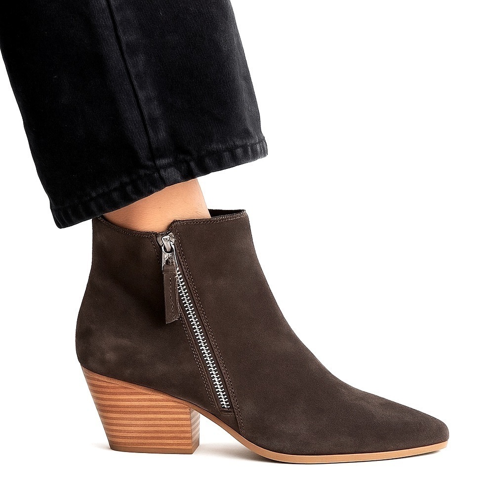 Dolce Vita Ankle Boots Pearce Genuine Leather Suede Bootie Western H2” Grey 9
